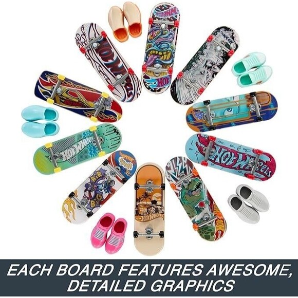 Hot Wheels Skate 10-Pack - Finger Board - Multicolor Skateboards, Shoes - Mattel - Picture 5 of 7
